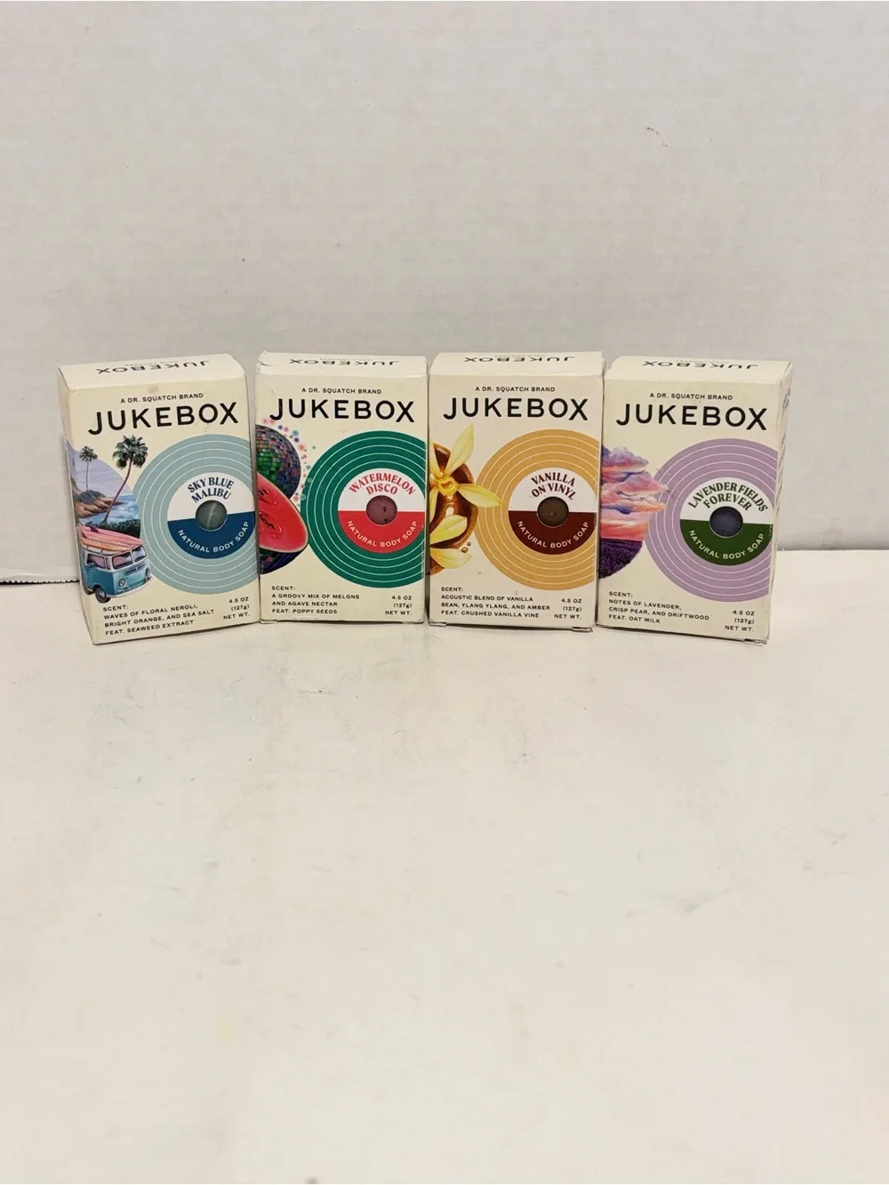 JUKEBOX Men Grooming Cleanser - Assorted (Blue, Red, Gold, Purple)-4 pack bundle